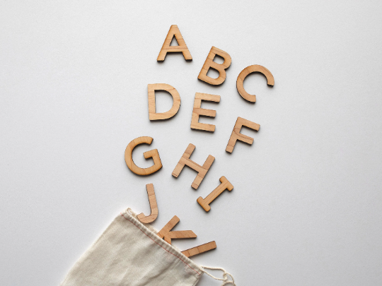 Wooden Uppercase Alphabet Set • Movable Alphabet Set Maple